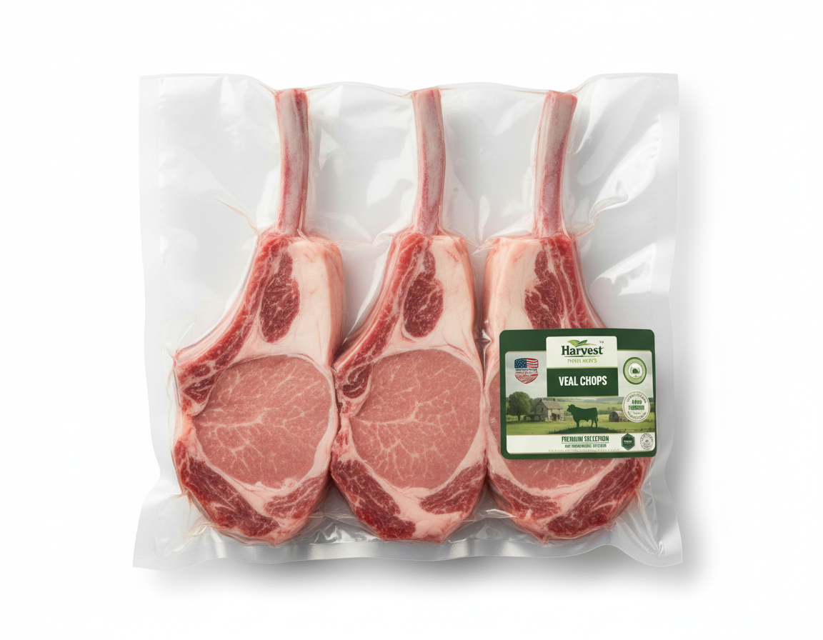 3 Veal Chops - Front View