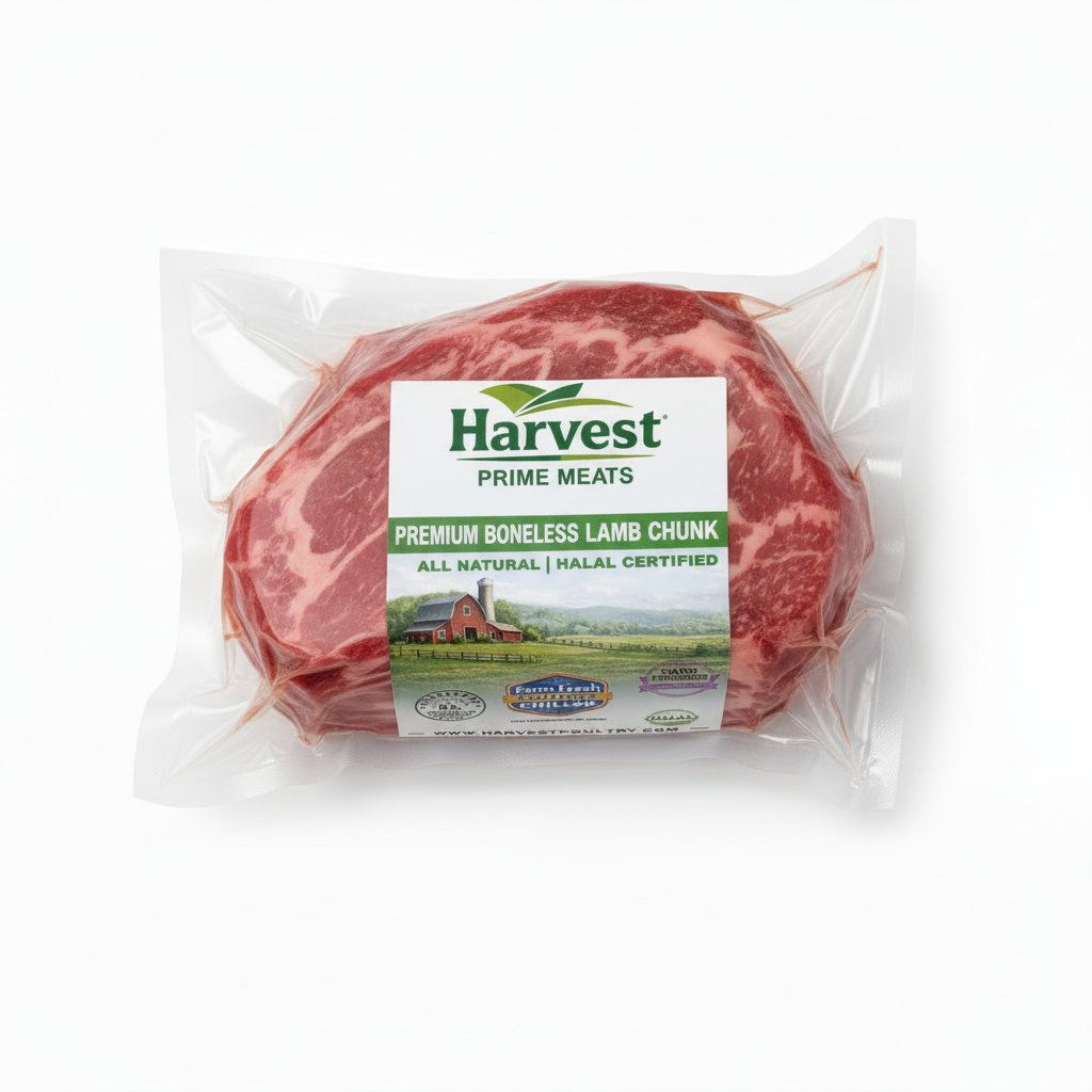 5 pound lamb chunk - overhead view