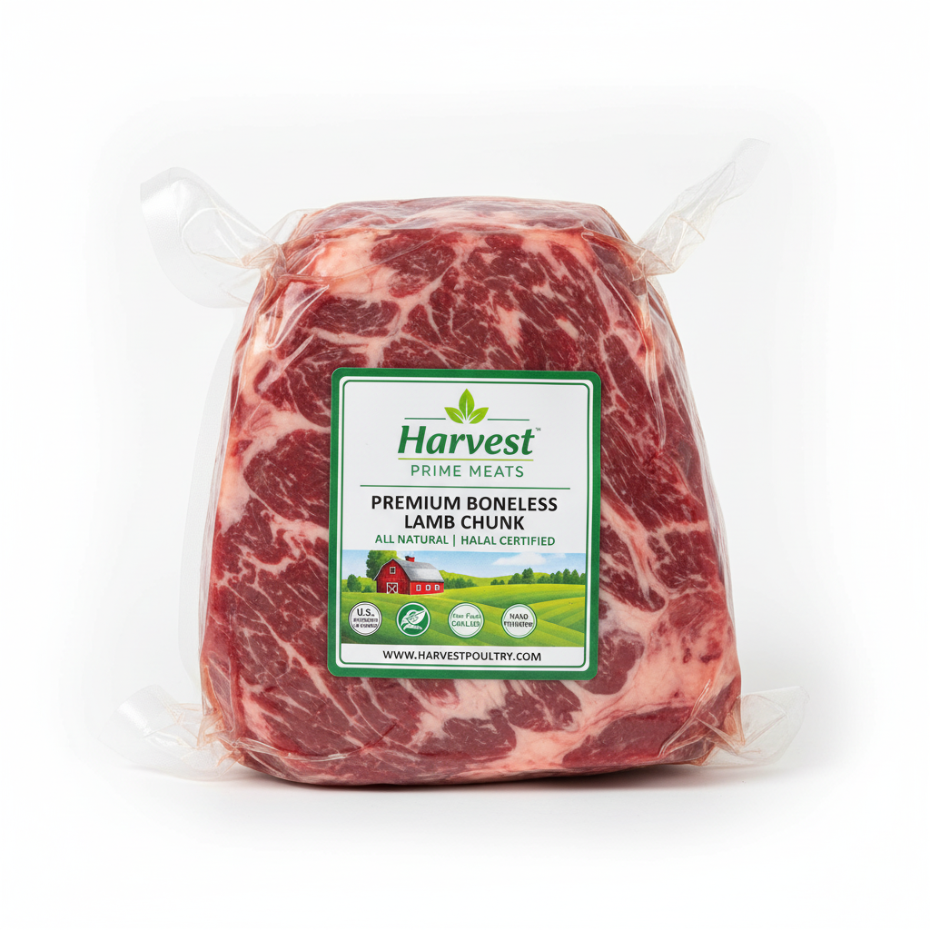 5 pound lamb chunk - side view