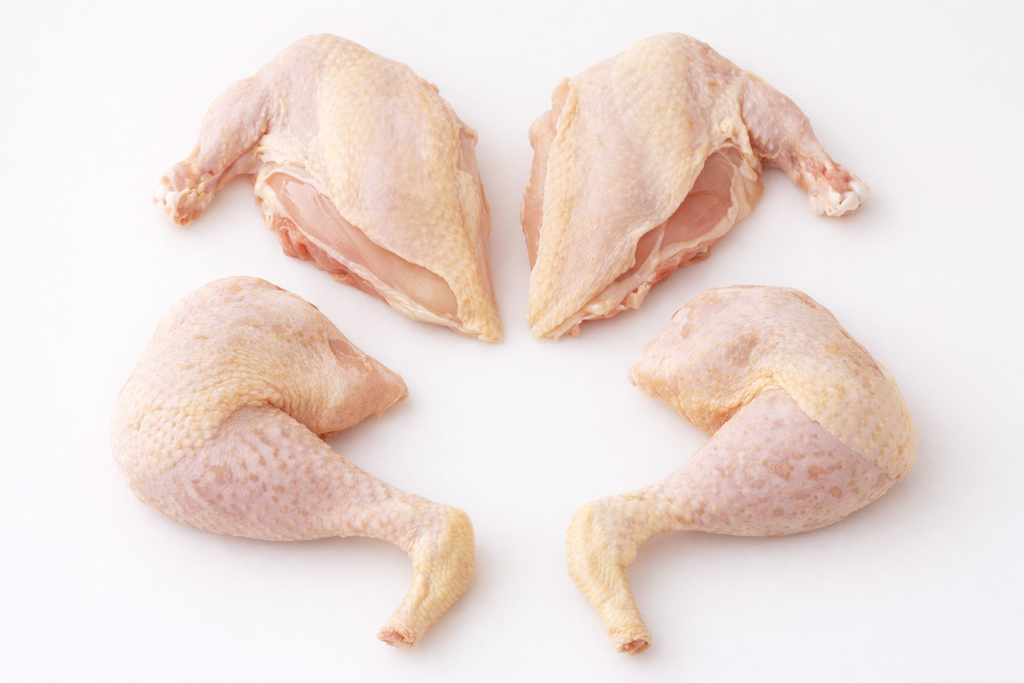 Quartered Whole Chicken | Skin On