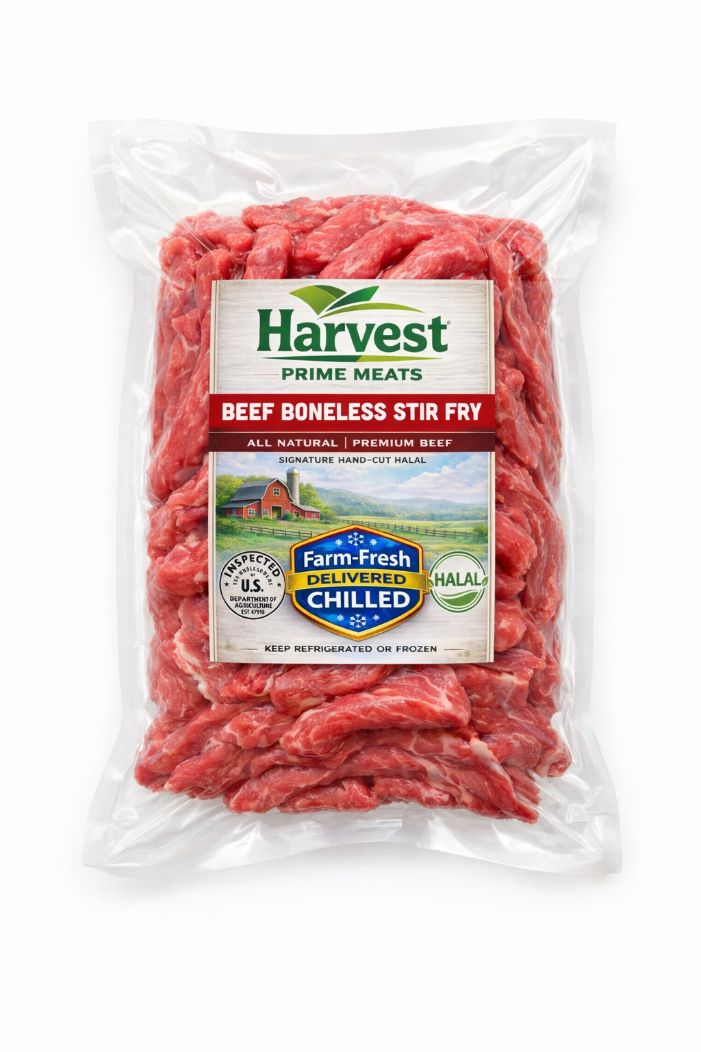 Beef Boneless Round Stir Fry | 1 lbs