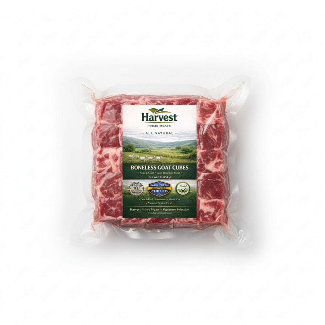 Boneless Goat Cubes | 1 lbs Pack