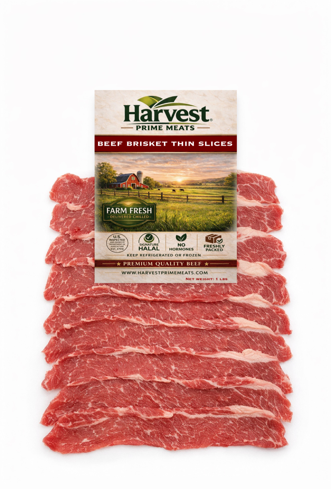 Beef Brisket Thin Slices | 1 lbs