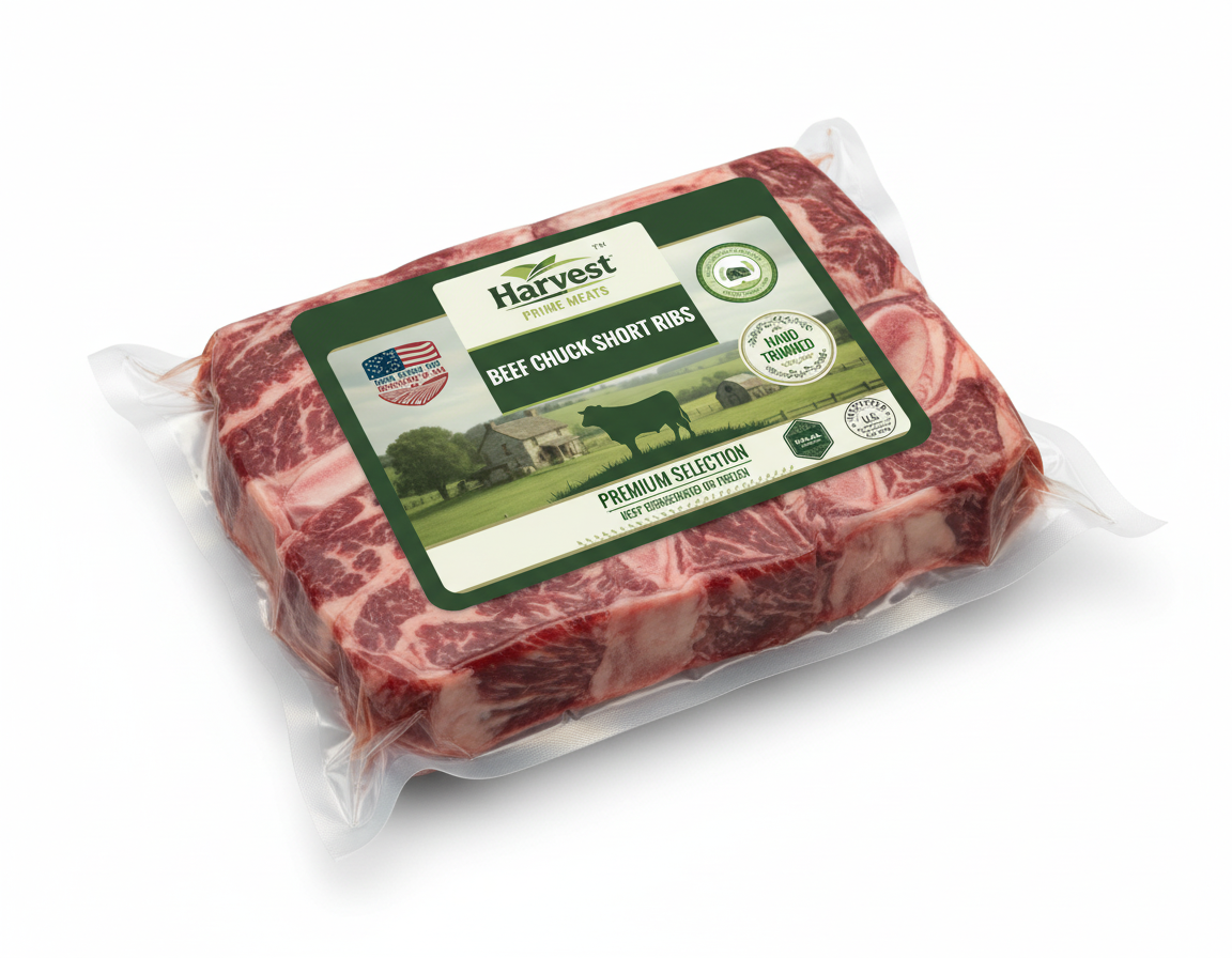 Beef Chuck Short Ribs - Angled View