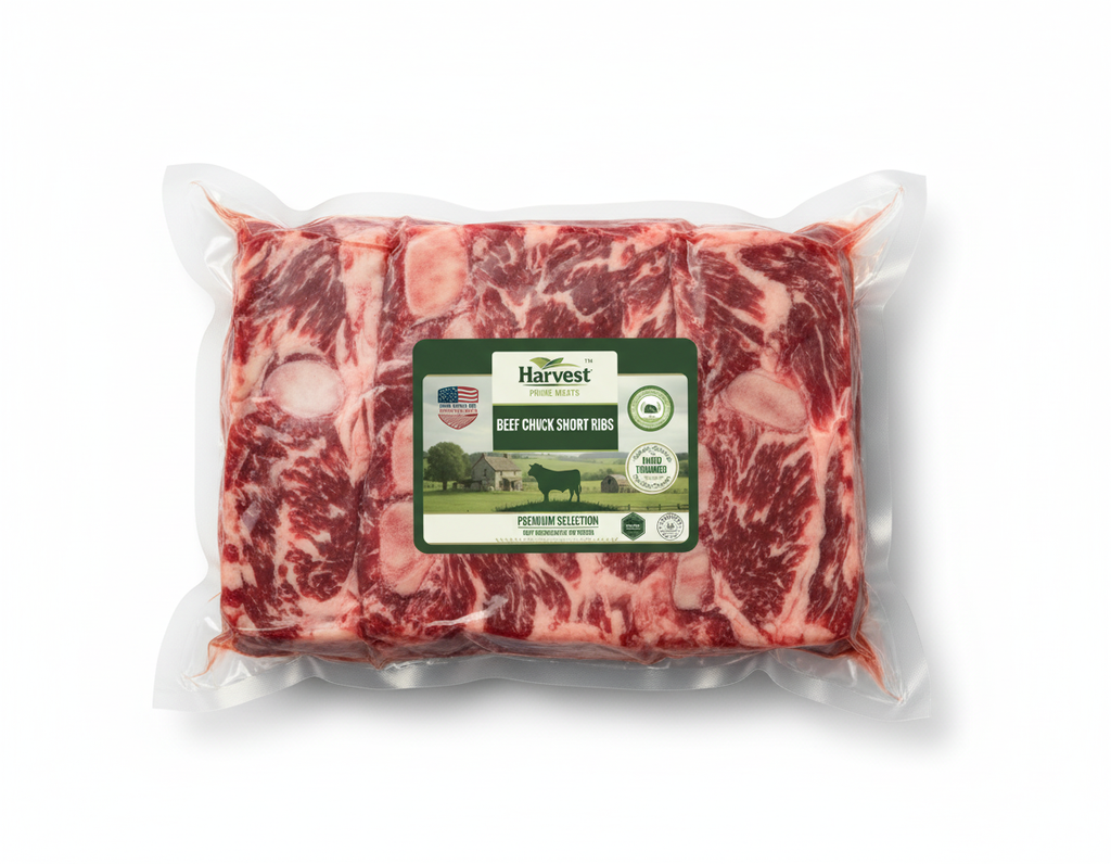 Beef Chuck Short Ribs - Overhead View