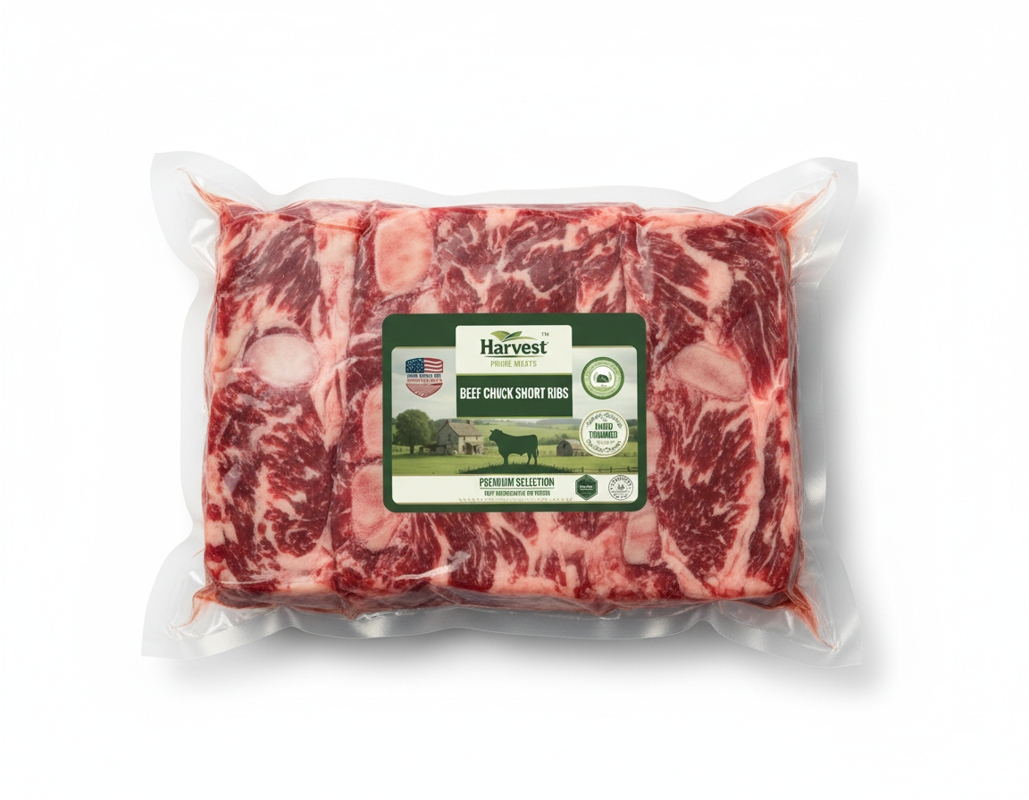 Beef Chuck Short Ribs - Overhead View