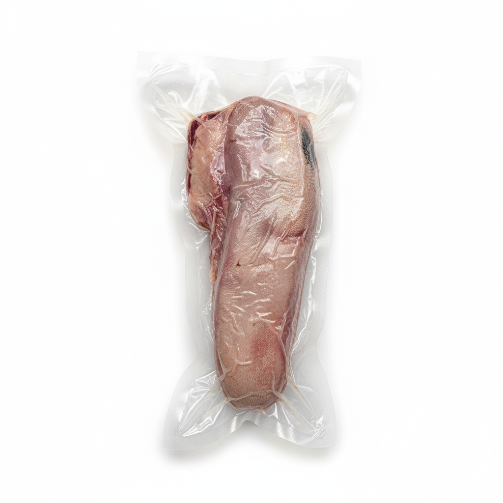 Beef tongue front view