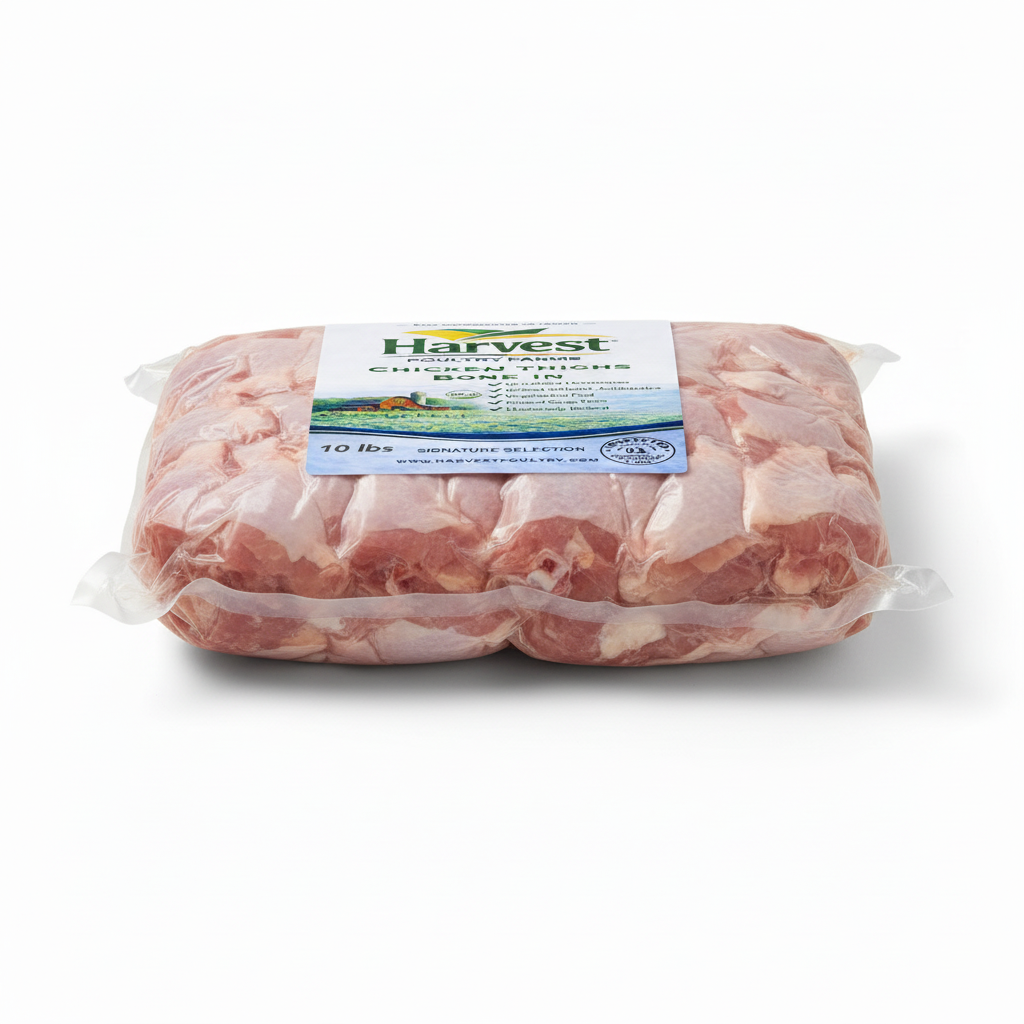 Chicken thighs side angle