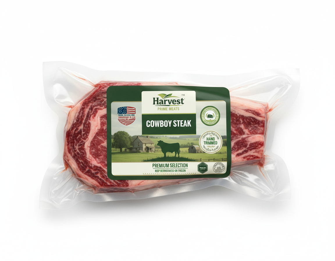 Cowboy Steak - Overhead View