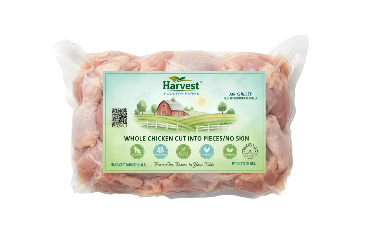 Whole Chicken Cut into pieces | NO SKIN