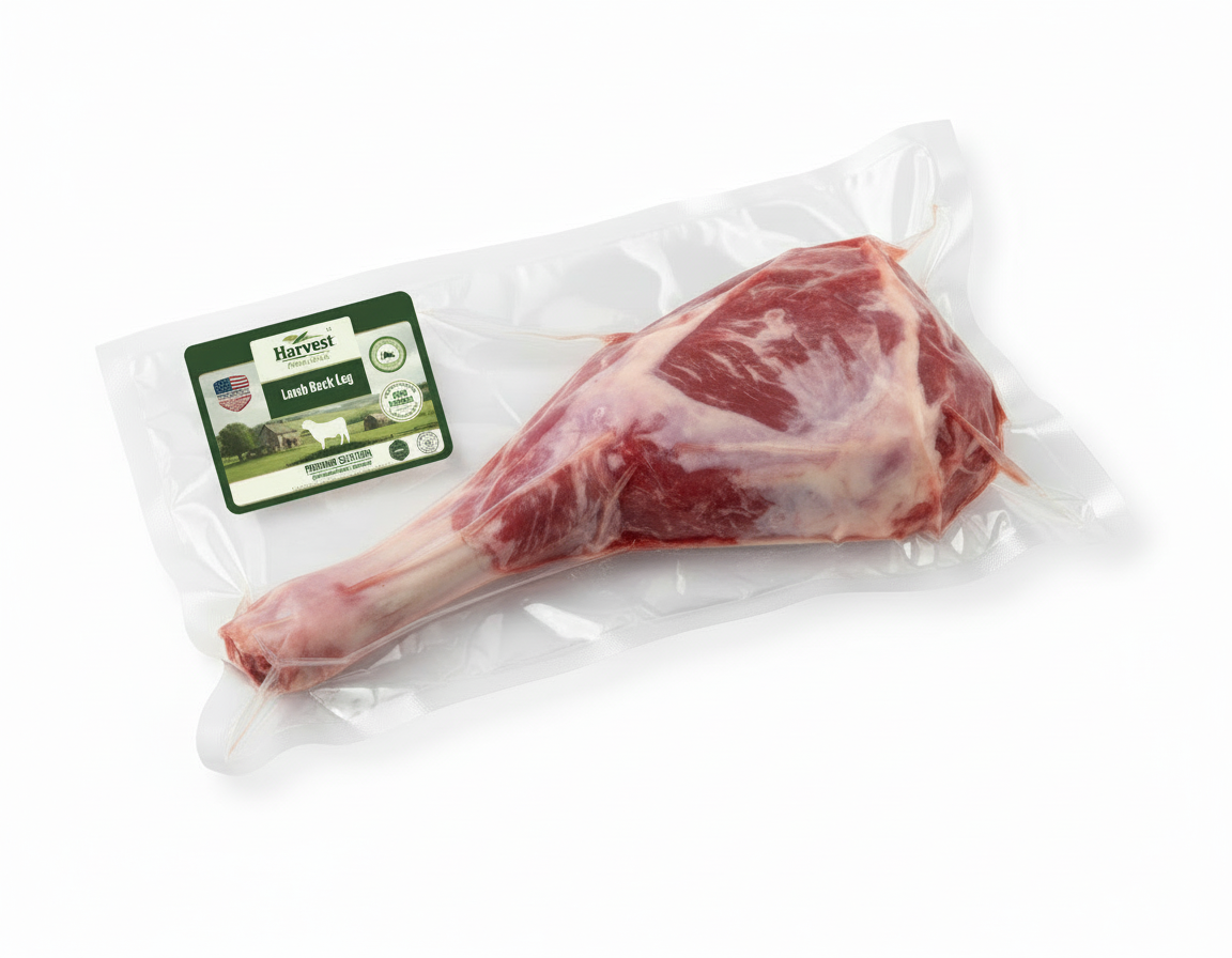 Lamb Back Leg - Front View with green lamb