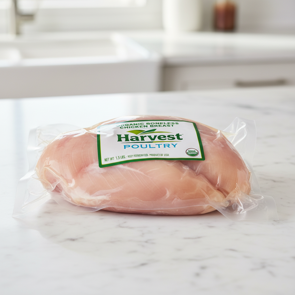 Organic Boneless Chicken Breast - marble surface
