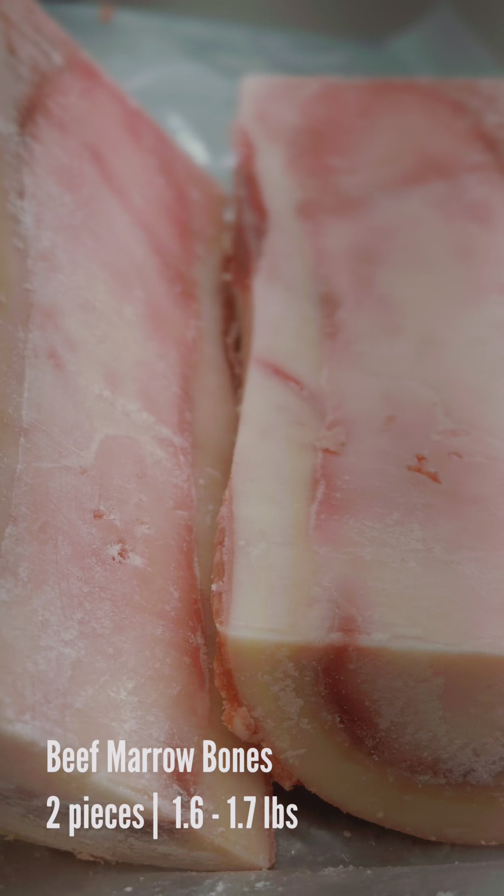 Beef Split Marrow Bones | 2 Pieces | 1.6 - 1.7 lbs
