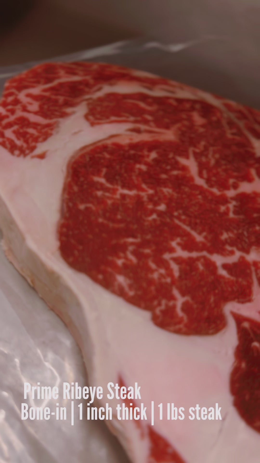 Prime Ribeye Steak Bone-In (1 inch - 1 lbs Steak )