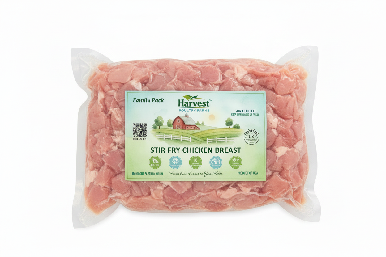 Stir Fry Chicken Breast Vacuum Pack