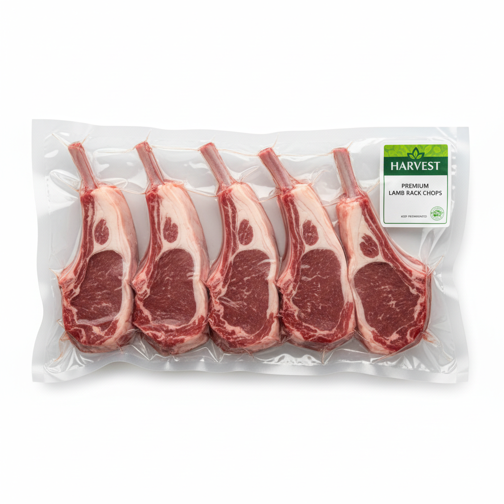 Vacuum Sealed 5 Lamb Rack Chops