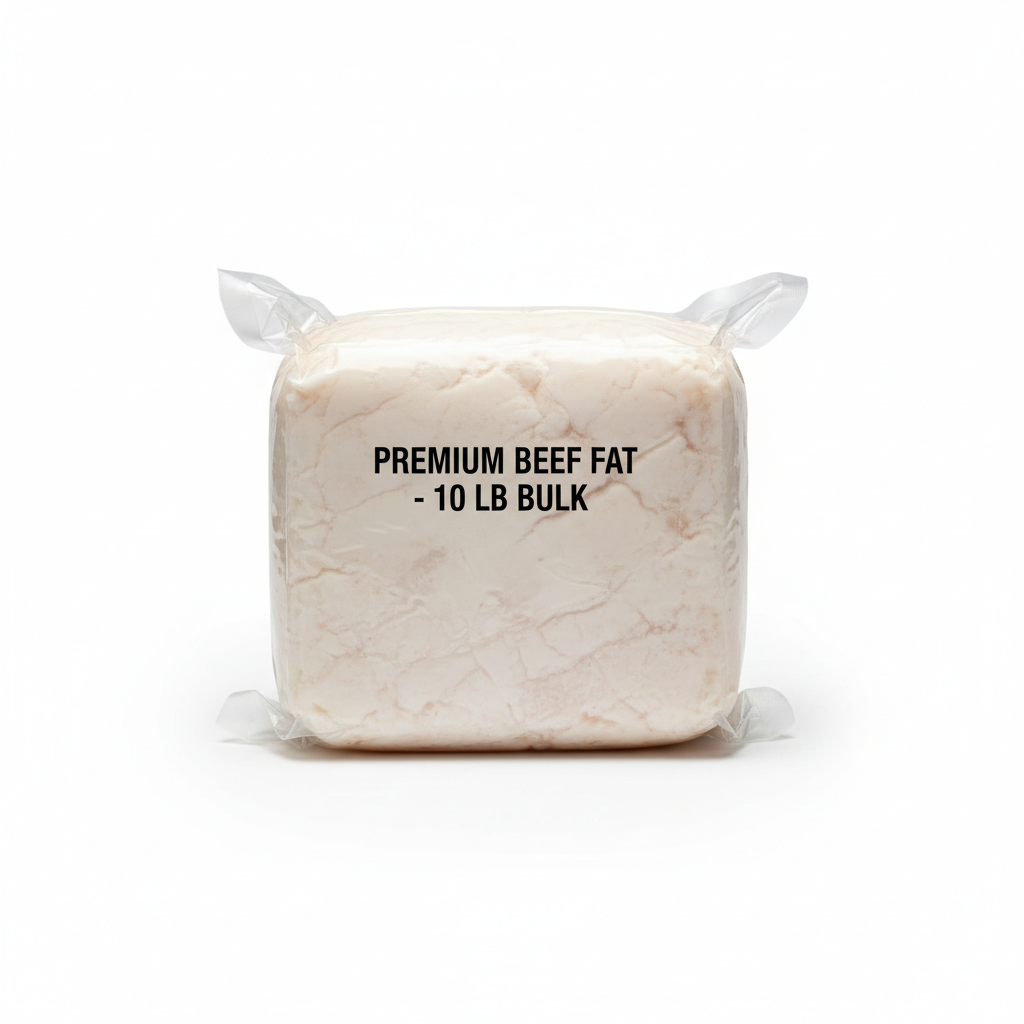 Vacuum Sealed Beef Fat 10 Pounds Bulk