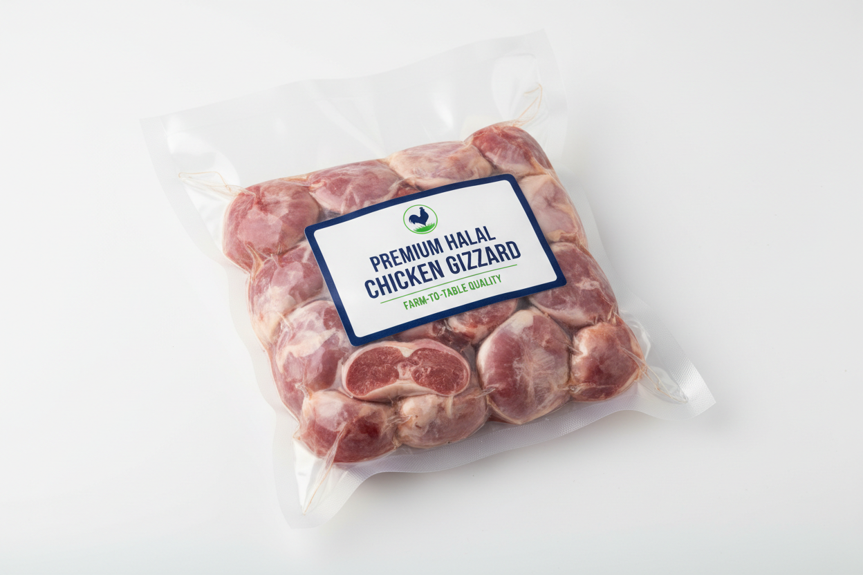 Vacuum-sealed chicken gizzard
