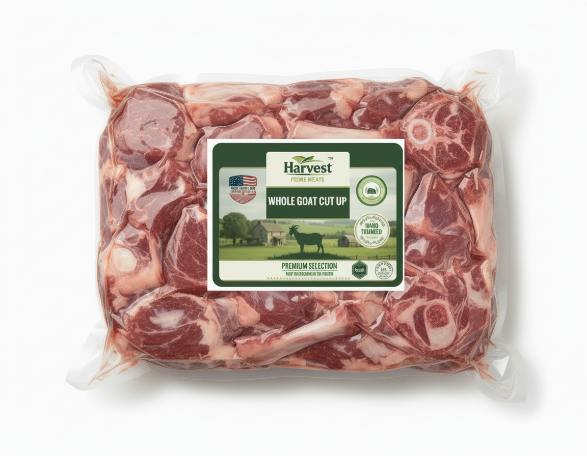 Whole Goat Cut Up - Front View